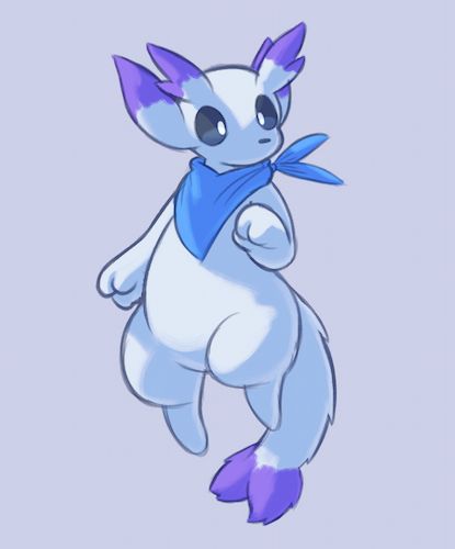 drawing of my sona auro, a spirit (creatures from the ori games).